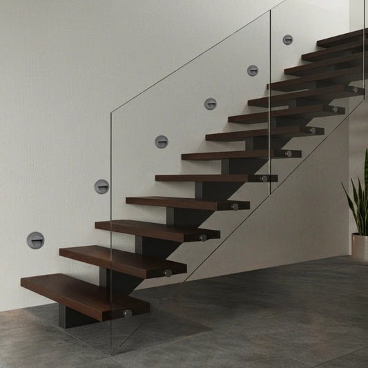 STEPART KLV-101-0075 Χωνευτό Φωτιστικό Σκαλοπατιού / Διαδρόμου LED 3W 375lm 45° AC 220-240V Αδιάβροχο IP65 Θερμό Λευκό 2700K - Lumileds SMD Chip & TÜV SÜD Driver - Γκρι Ανθρακί Ματ - Μ8.3 x Π4.5 x Υ8.3 / Q6.55 x 6.55