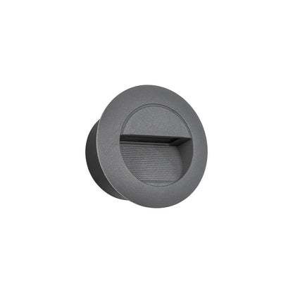 STEPART KLV-101-0075 Χωνευτό Φωτιστικό Σκαλοπατιού / Διαδρόμου LED 3W 375lm 45° AC 220-240V Αδιάβροχο IP65 Θερμό Λευκό 2700K - Lumileds SMD Chip & TÜV SÜD Driver - Γκρι Ανθρακί Ματ - Μ8.3 x Π4.5 x Υ8.3 / Q6.55 x 6.55