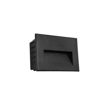 STEPART KLV-101-0083 Χωνευτό Φωτιστικό Σκαλοπατιού / Διαδρόμου LED 6W 750lm 45° AC 220-240V Αδιάβροχο IP65 Θερμό Λευκό 2700K - Lumileds SMD Chip & TÜV SÜD Driver - Μαύρο Ματ - Μ11.5 x Π5.3 x Υ8.3 / Q10.63 x 7.61