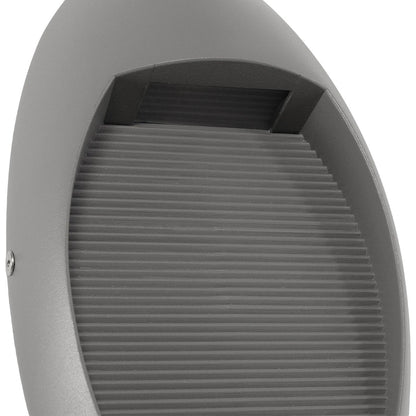 STEPART KLV-101-0102 Φωτιστικό Σκαλοπατιού / Διαδρόμου LED 3W 375lm 45° AC 220-240V Αδιάβροχο IP65 Θερμό Λευκό 2700K - Lumileds SMD Chip & TÜV SÜD Driver - Γκρι Ανθρακί Ματ - Μ13 x Π5.5 x Υ26