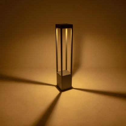 GREMO KLV-101-0124 Φωτιστικό Κολωνάκι Κήπου LED 7W 735lm 45° AC 220-240V Αδιάβροχο IP65 Θερμό Λευκό 2700K - Bridgelux COB Chip & TÜV SÜD Driver - Γκρι Ανθρακί Ματ - Μ15 x Π15 x Υ80.5