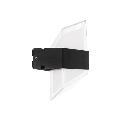 EMPIRE 60780 Μοντέρνο Φωτιστικό Τοίχου - Απλίκα LED 12W 1260lm 120° AC 220-240V Αδιάβροχο IP65 Φυσικό Λευκό 4500K - Bridgelux SMD Chip & TÜV SÜD Driver - Μαύρο Ματ - Μ18.5 x Π10 x Υ17.5