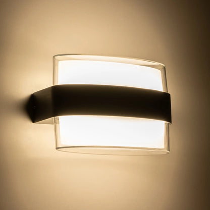 EMPIRE 60782 Μοντέρνο Φωτιστικό Τοίχου - Απλίκα LED 12W 1260lm 120° AC 220-240V Αδιάβροχο IP65 Φυσικό Λευκό 4500K - Bridgelux SMD Chip & TÜV SÜD Driver - Μαύρο Ματ - Μ18.5 x Π9 x Υ12