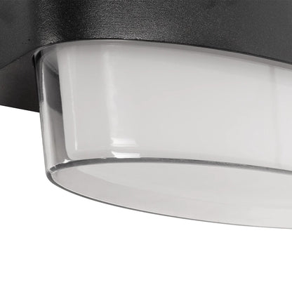 EMPIRE 60783 Μοντέρνο Φωτιστικό Τοίχου - Απλίκα LED 12W 1200lm 120° AC 220-240V Αδιάβροχο IP65 Θερμό Λευκό 2700K - Bridgelux SMD Chip & TÜV SÜD Driver - Μαύρο Ματ - Μ18.5 x Π9 x Υ12