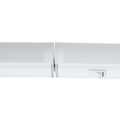 TUBO 60789 Γραμμικό Φωτιστικό Οροφής Linear LED Τύπου T5 Επεκτεινόμενο 9W 864lm 180° AC 220-240V IP20 Πάγκου Κουζίνας με Διακόπτη On/Off Μ60 x Π2.2 x Υ3.5cm Θερμό Λευκό 2700K - Λευκό