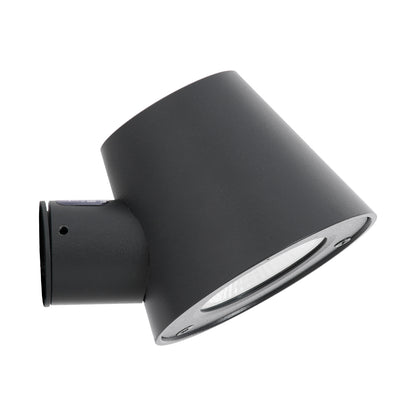 GARDENIA 60798 Φωτιστικό Τοίχου - Απλίκα Αρχιτεκτονικού Φωτισμού Εσωτερικού/Εξωτερικού Χώρου Up or Down LED 7W 700lm 60° AC220-240V Αδιάβροχο IP65 - Σώμα Αλουμινίου & Tempered Glass - Μ9.5 x Π13 x Υ7.7cm - Θερμό Λευκό 2700K - Γκρι Ανθρακί - Bridgelux Chip