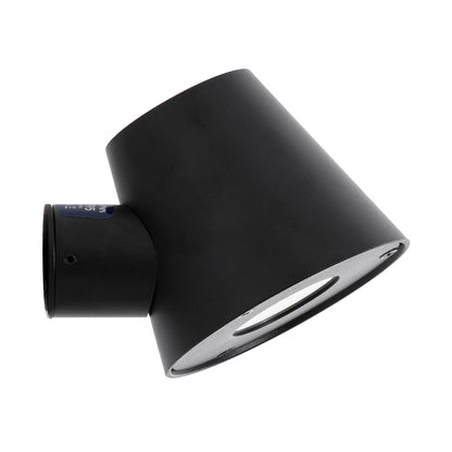 GARDENIA 60799 Φωτιστικό Τοίχου - Απλίκα Αρχιτεκτονικού Φωτισμού Εσωτερικού/Εξωτερικού Χώρου Up or Down LED 7W 700lm 60° AC220-240V Αδιάβροχο IP65 - Σώμα Αλουμινίου & Tempered Glass - Μ9.5 x Π13 x Υ7.7cm - Θερμό Λευκό 2700K - Μαύρο - Bridgelux Chip