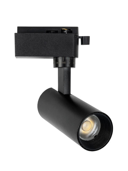 LUGANO 60804 Single-Phase LED Track Spot 10W 1250lm 36° AC 220-240V IP20 Natural White 4500K - Bridgelux COB Chip & TÜV SÜD Driver - Eurotrack 1PH - Matte Black - L8.5 x W5 x H18
