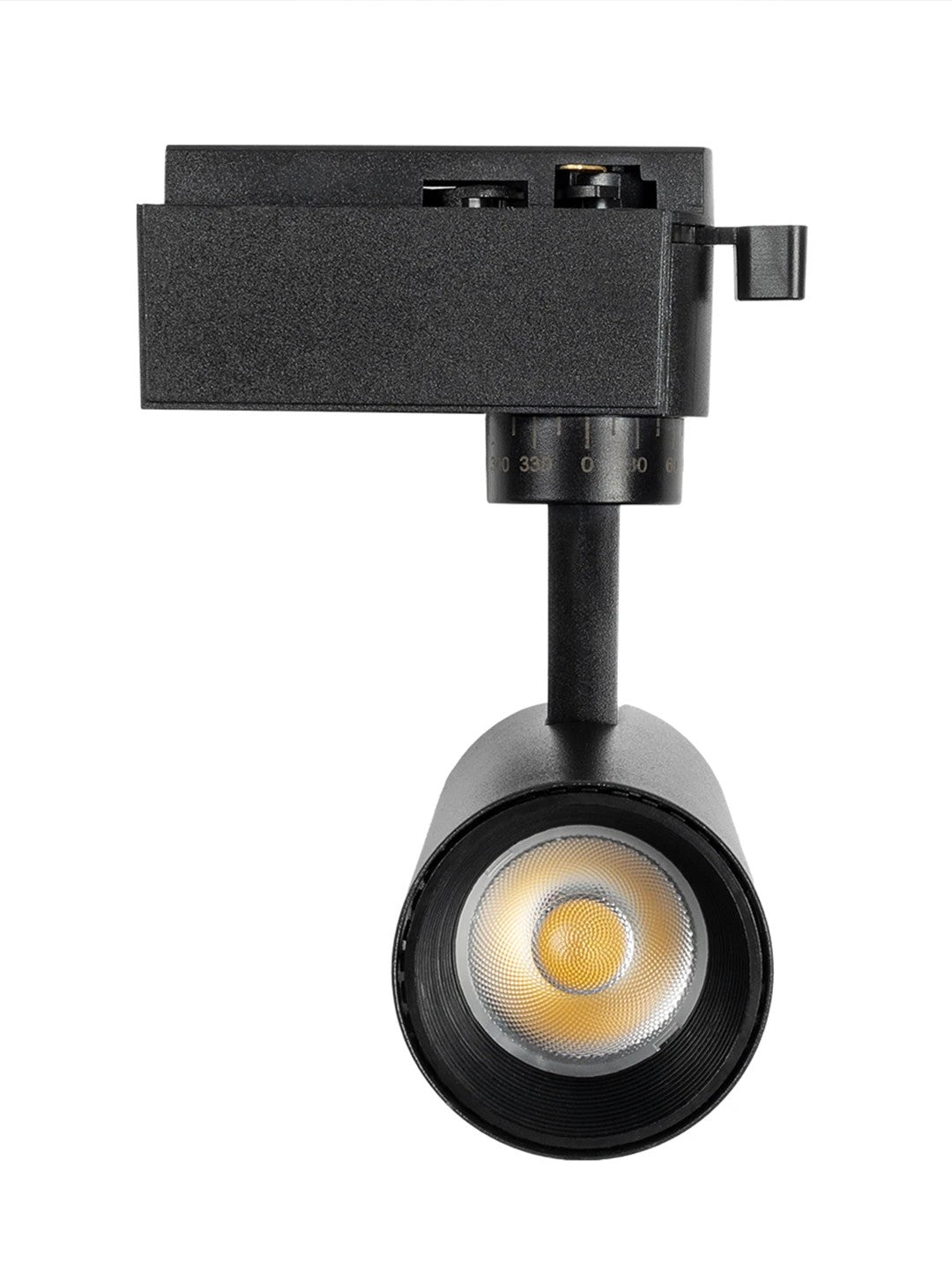 LUGANO 60804 Single-Phase LED Track Spot 10W 1250lm 36° AC 220-240V IP20 Natural White 4500K - Bridgelux COB Chip & TÜV SÜD Driver - Eurotrack 1PH - Matte Black - L8.5 x W5 x H18