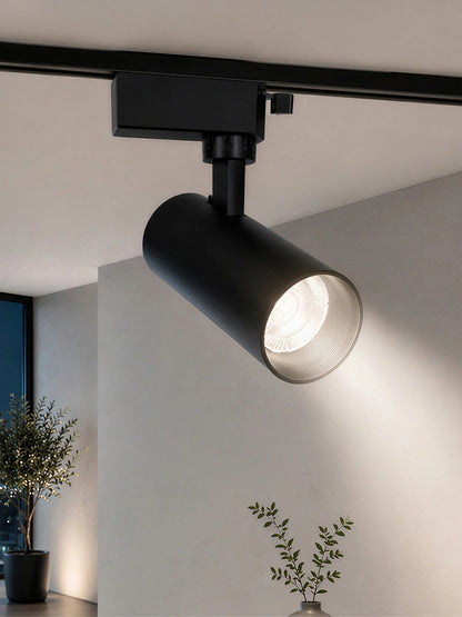 LUGANO 60810 Μονοφασικό Σποτ Ράγας LED 20W 2500lm 36° AC 220-240V IP20 Φυσικό Λευκό 4500K - Bridgelux COB Chip & TÜV SÜD Driver - Eurotrack 1PH - Μαύρο Ματ - Μ8.5 x Π6.5 x Υ20.5