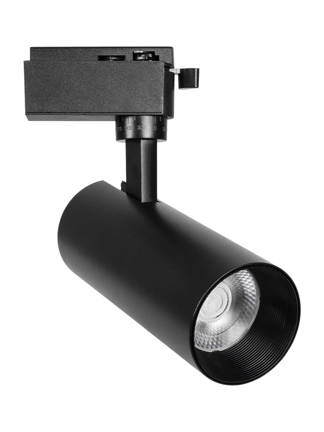 LUGANO 60810 Μονοφασικό Σποτ Ράγας LED 20W 2500lm 36° AC 220-240V IP20 Φυσικό Λευκό 4500K - Bridgelux COB Chip & TÜV SÜD Driver - Eurotrack 1PH - Μαύρο Ματ - Μ8.5 x Π6.5 x Υ20.5