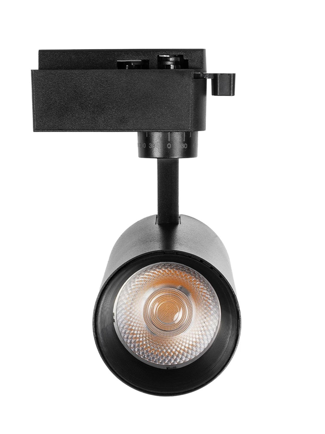 LUGANO 60810 Μονοφασικό Σποτ Ράγας LED 20W 2500lm 36° AC 220-240V IP20 Φυσικό Λευκό 4500K - Bridgelux COB Chip & TÜV SÜD Driver - Eurotrack 1PH - Μαύρο Ματ - Μ8.5 x Π6.5 x Υ20.5