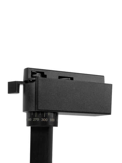 LUGANO 60810 Μονοφασικό Σποτ Ράγας LED 20W 2500lm 36° AC 220-240V IP20 Φυσικό Λευκό 4500K - Bridgelux COB Chip & TÜV SÜD Driver - Eurotrack 1PH - Μαύρο Ματ - Μ8.5 x Π6.5 x Υ20.5