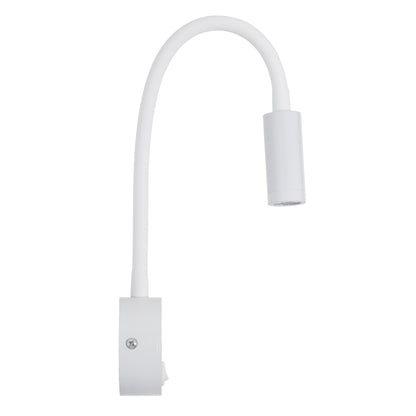 GOOSE 60876 Μοντέρνο Φωτιστικό Τοίχου - Απλίκα Ξενοδοχείου Bed Side LED 3W 300lm 36° AC 220-240V - Reading Light - Μ6.5 x Π15 x Υ24.5cm - Φυσικό Λευκό 4500K - Λευκό