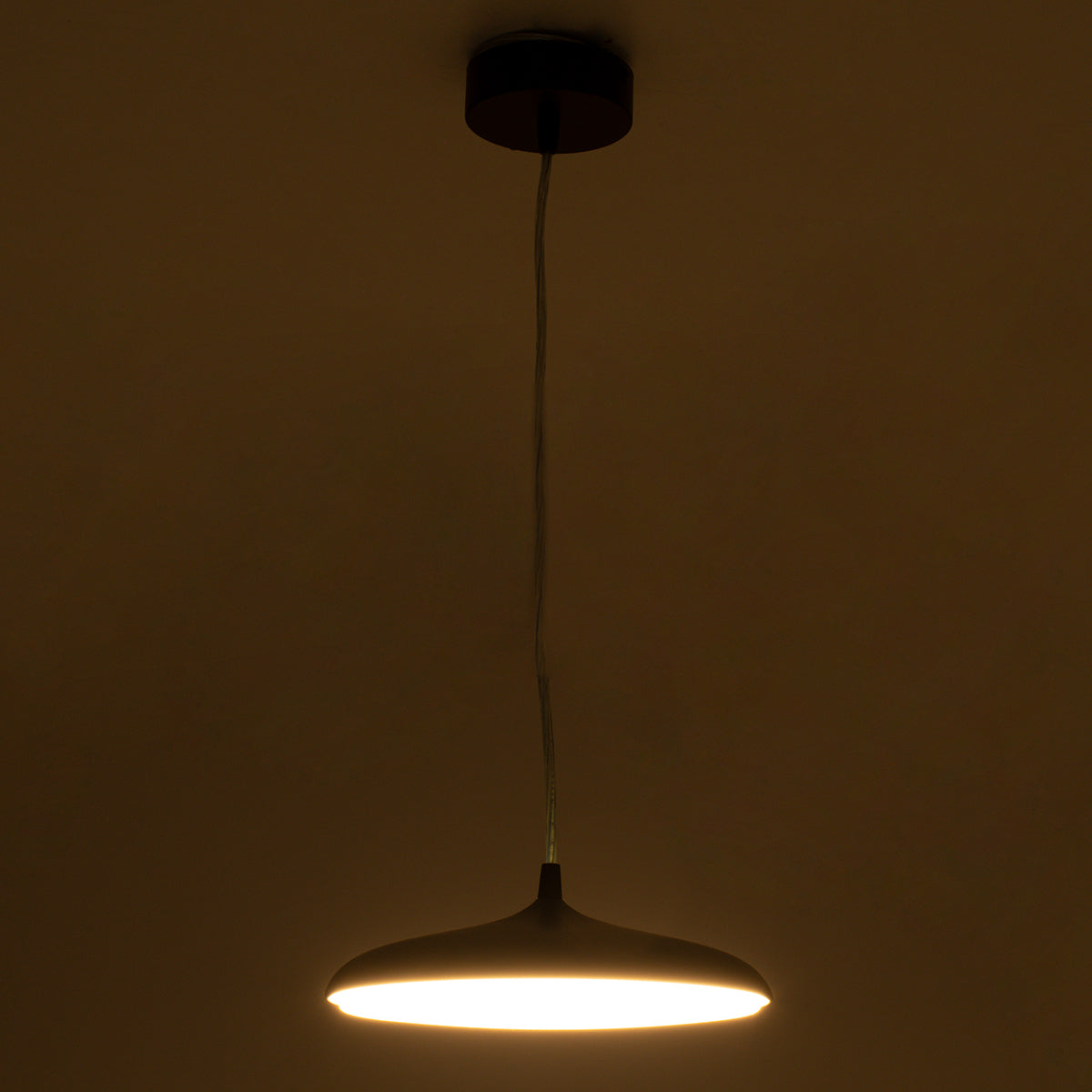 BARON 60886 Κρεμαστή Πλαφονιέρα Οροφής LED CCT 12W 1440lm 120° AC 220-240V - Εναλλαγή Φωτισμού μέσω Διακόπτη On/Off All In One Ψυχρό 6000k+Φυσικό 4500k+Θερμό 2700k Φ25 x Υ8cm - Χρυσό Πλατίνα