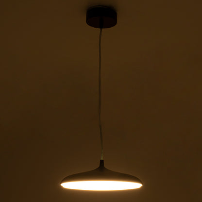 BARON 60886 Κρεμαστή Πλαφονιέρα Οροφής LED CCT 12W 1440lm 120° AC 220-240V - Εναλλαγή Φωτισμού μέσω Διακόπτη On/Off All In One Ψυχρό 6000k+Φυσικό 4500k+Θερμό 2700k Φ25 x Υ8cm - Χρυσό Πλατίνα