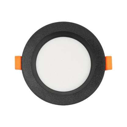 WATERA 60897 Χωνευτό Downlight Σποτ Panel LED 12W 1500lm 120° AC 220-240V Αδιάβροχο IP54 Ρυθμιζόμενο Λευκό CCT με Διακόπτη στο Σώμα 2700K/4500K/6000K Dimmable - Lumileds SMD Chip & TÜV SÜD Driver - Μαύρο Ματ - Μ10.8 x Π10.8 x Υ3.2cm / Q9cm