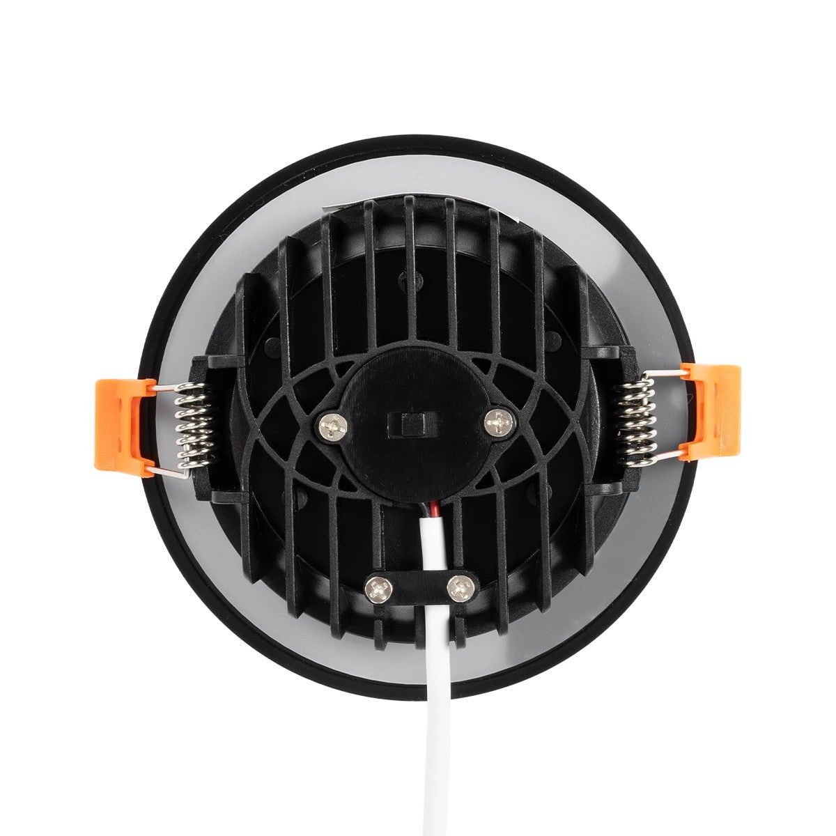 WATERA 60897 Χωνευτό Downlight Σποτ Panel LED 12W 1500lm 120° AC 220-240V Αδιάβροχο IP54 Ρυθμιζόμενο Λευκό CCT με Διακόπτη στο Σώμα 2700K/4500K/6000K Dimmable - Lumileds SMD Chip & TÜV SÜD Driver - Μαύρο Ματ - Μ10.8 x Π10.8 x Υ3.2cm / Q9cm