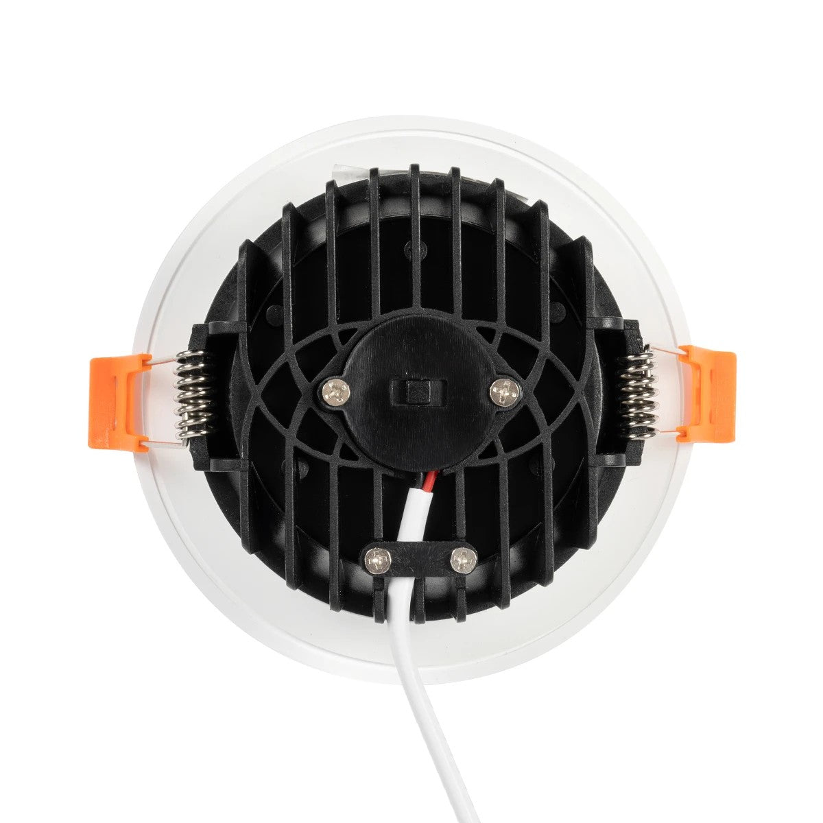 WATERA 60898 Χωνευτό Downlight Σποτ Panel LED 12W 1500lm 120° AC 220-240V Αδιάβροχο IP54 Ρυθμιζόμενο Λευκό CCT με Διακόπτη στο Σώμα 2700K/4500K/6000K Dimmable - Lumileds SMD Chip & TÜV SÜD Driver - Λευκό Ματ - Μ10.8 x Π10.8 x Υ3.2cm / Q9cm