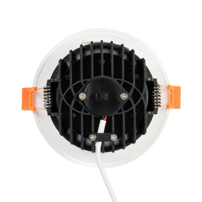 WATERA 60898 Χωνευτό Downlight Σποτ Panel LED 12W 1500lm 120° AC 220-240V Αδιάβροχο IP54 Ρυθμιζόμενο Λευκό CCT με Διακόπτη στο Σώμα 2700K/4500K/6000K Dimmable - Lumileds SMD Chip & TÜV SÜD Driver - Λευκό Ματ - Μ10.8 x Π10.8 x Υ3.2cm / Q9cm