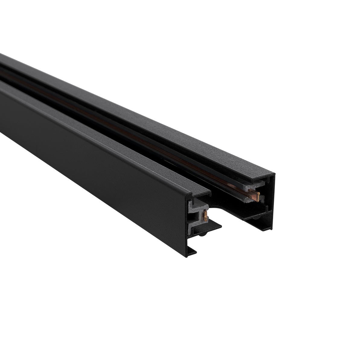 EUROTRACK-1PH 60901 Μονοφασική Ράγα 2 Καλωδίων 1L+1N για Σύστημα Ράγας Eurotrack-1PH AC 220-240V IP20 - Μαύρο Ματ - Μ100 x Π3.6 x Υ2