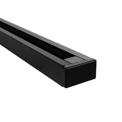 EUROTRACK-1PH 60901 Μονοφασική Ράγα 2 Καλωδίων 1L+1N για Σύστημα Ράγας Eurotrack-1PH AC 220-240V IP20 - Μαύρο Ματ - Μ100 x Π3.6 x Υ2