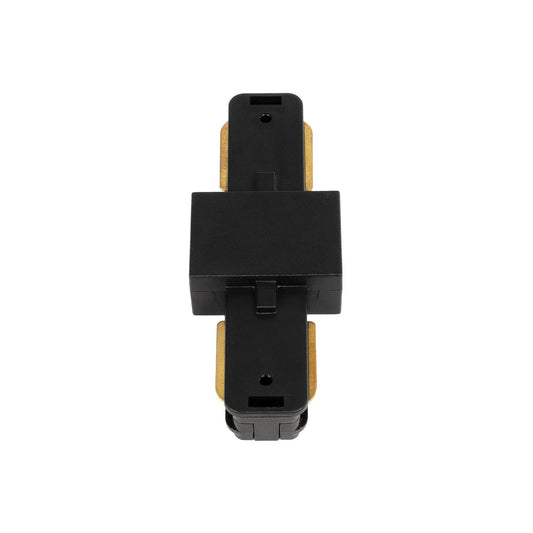 EUROTRACK-1PH 60903 Μονοφασικός Σύνδεσμος I Επέκτασης Ράγας 2 Καλωδίων 1L+1N για Σύστημα Ράγας Eurotrack-1PH AC 220-240V IP20 - Μαύρο Ματ - Μ9.3 x Π3.5 x Υ1.6