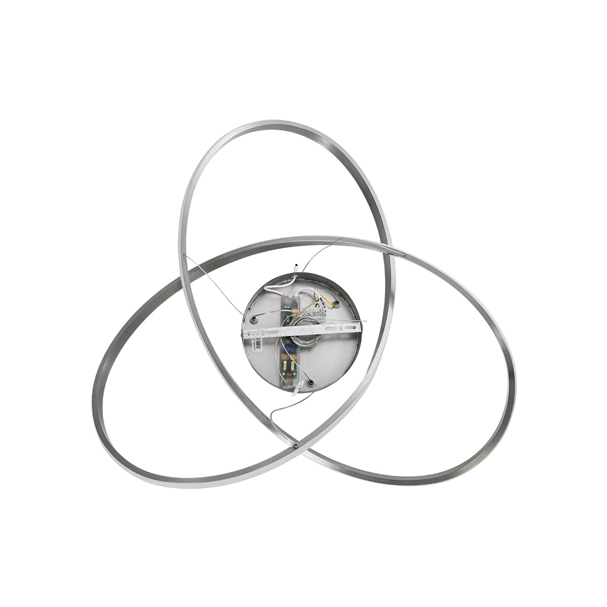 DEXTER 60915 Κρεμαστό Φωτιστικό Οροφής Design LED CCT 90W 10080lm 300° AC 220-240V - Εναλλαγή Φωτισμού μέσω Τηλεχειριστηρίου All In One Ψυχρό 6000k+Φυσικό 4500k+Θερμό 2700k Dimmable Φ73cm - Νίκελ Βούρτσας