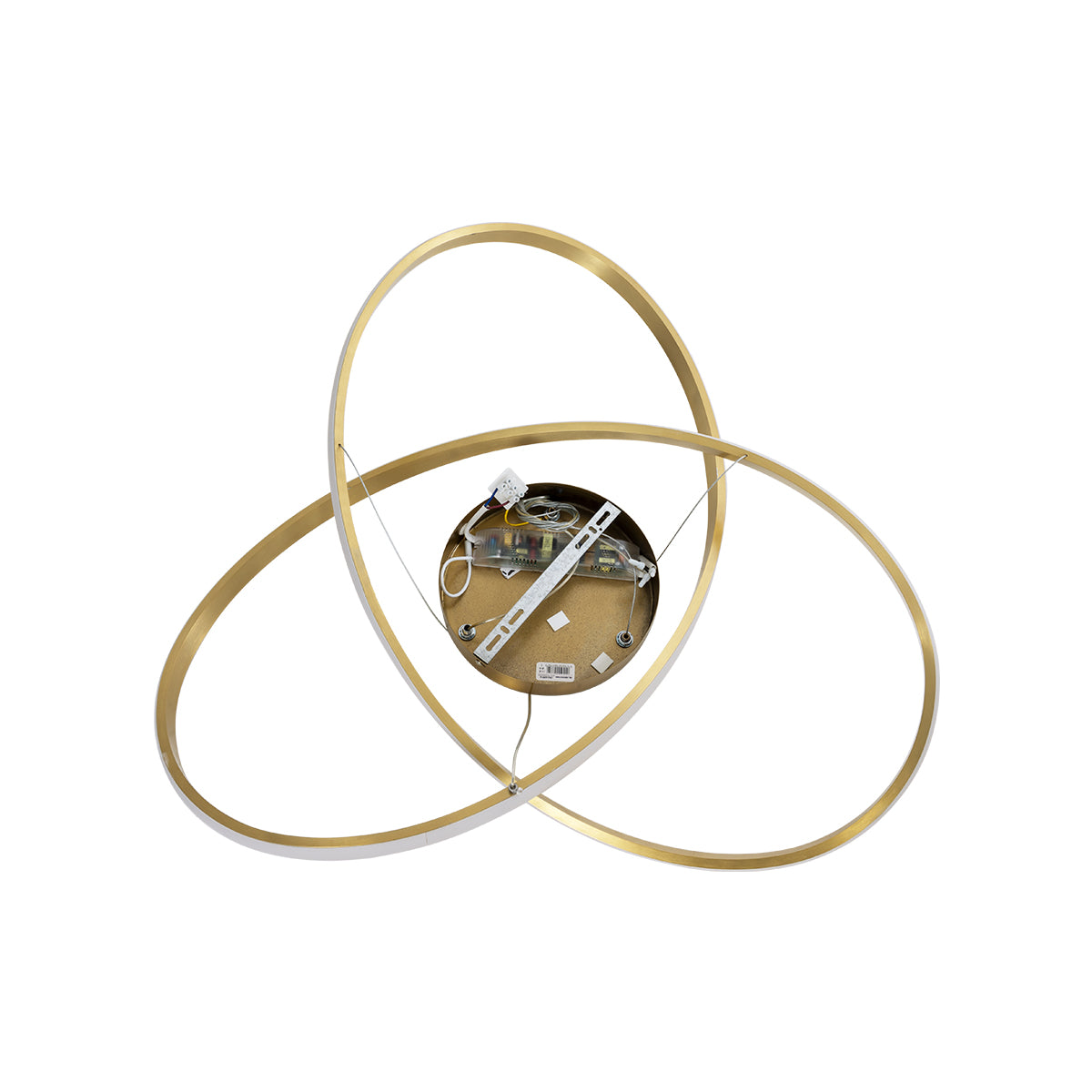 DEXTER 60916 Κρεμαστό Φωτιστικό Οροφής Design LED CCT 90W 10080lm 300° AC 220-240V - Εναλλαγή Φωτισμού μέσω Τηλεχειριστηρίου All In One Ψυχρό 6000k+Φυσικό 4500k+Θερμό 2700k Dimmable Φ73cm - Χρυσό Βούρτσας