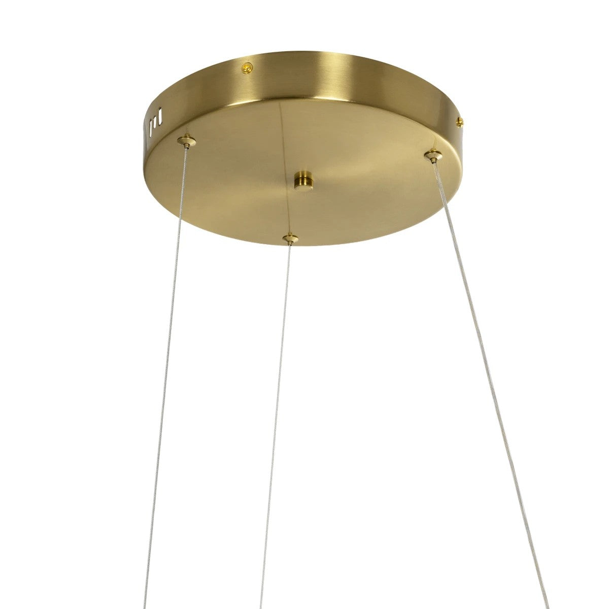 DEXTER 60920 Μοντέρνο Κρεμαστό Φωτιστικό Οροφής LED 120W 13440lm 300° AC 220-240V IP20 Ρυθμιζόμενο Λευκό CCT με Χειριστήριο από 2700K έως 6000K Dimmable - Lumileds SMD Chip - Χρυσό Βούρτσας - Μ103 x Π103 x Υ30