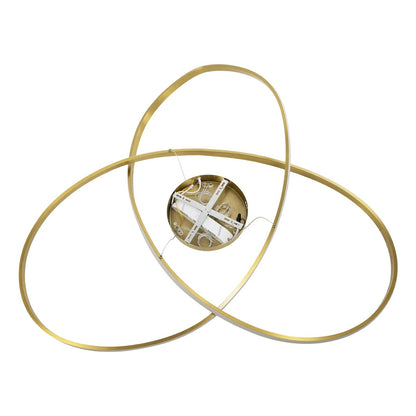 DEXTER 60920 Μοντέρνο Κρεμαστό Φωτιστικό Οροφής LED 120W 13440lm 300° AC 220-240V IP20 Ρυθμιζόμενο Λευκό CCT με Χειριστήριο από 2700K έως 6000K Dimmable - Lumileds SMD Chip - Χρυσό Βούρτσας - Μ103 x Π103 x Υ30