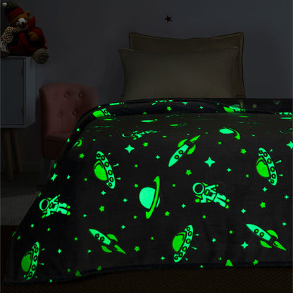 Κουβέρτα Μονή Φωσφορίζουσα Flash Art 6092 160x220εκ Γαλάζιο