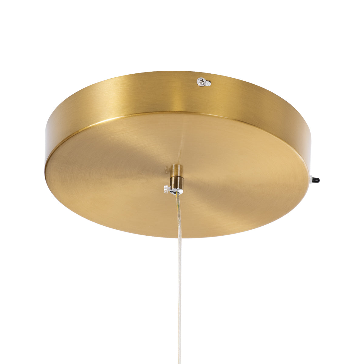 KIBOO 60930 Μοντέρνο Κρεμαστό Φωτιστικό Οροφής LED 36W 4150lm 360° AC 220-240V IP20 Ρυθμιζόμενο Λευκό CCT με Χειριστήριο από 2700K έως 6000K Dimmable - Lumileds SMD Chip - Χρυσό Βούρτσας - Μ40 x Π40 x Υ40