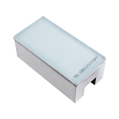 CYBOLITHOS 60952 Χωνευτό Φωτιστικό Σποτ Δαπέδου LED 4W 400lm 120° DC 24V Αδιάβροχο IP68 IK06 Μ20 x Π10 x Υ8cm Μπλε Dimmable - Tempered Γαλακτερό Γυαλί & Ανοξείδωτο Ατσάλι - Bridgelux Chip