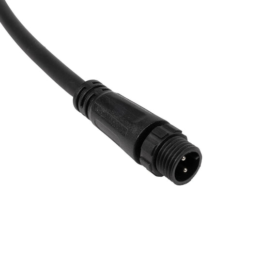 CONNECTOR 60955 2 Pin Καλώδιο/Επέκταση Ι 1 Μέτρου με Είσοδο 1 x Αρσενικό Βύσμα & Έξοδο 1 x Θηλυκό Βύσμα Αδιάβροχο IP68 - Μαύρο - Μ100 x Π1.5 x Υ1.5
