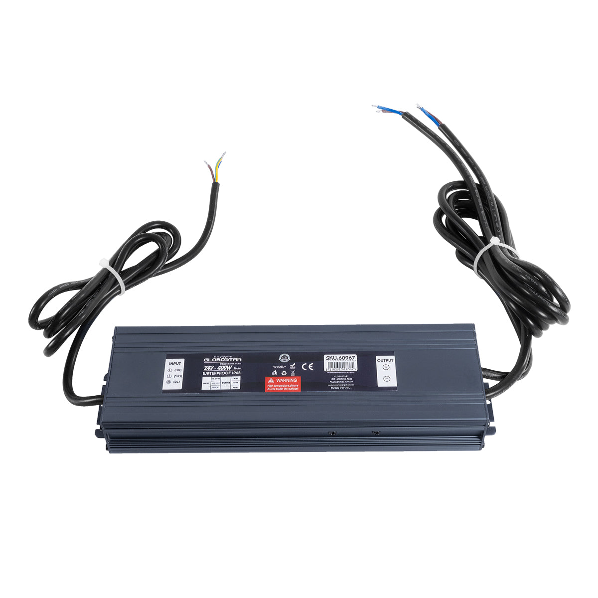 60967 Αδιάβροχο Τροφοδοτικό SELV για Προϊόντα Φωτισμού LED 400W 16.67A - AC 220-240V σε DC 24V με 1.2m VDE Καλώδιο Παροχής & Εξόδου Τροφοδοσίας - Αδιάβροχο IP68 - M25.5 x W7.5 x H4cm
