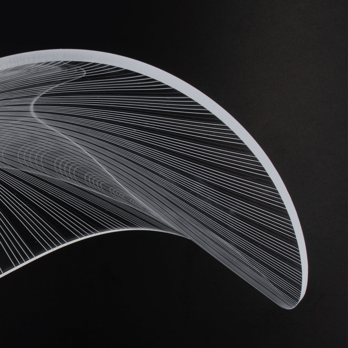 ACRYLICA 60975 Κρεμαστό Φωτιστικό Οροφής Design LED CCT 20W 2240lm 360° AC 220-240V - Εναλλαγή Φωτισμού μέσω Διακόπτη On/Off All In One Ψυχρό 6000k+Φυσικό 4500k+Θερμό 2700k Φ60cm - Μαύρο με Διάφανο Laser Designed Plexiglass