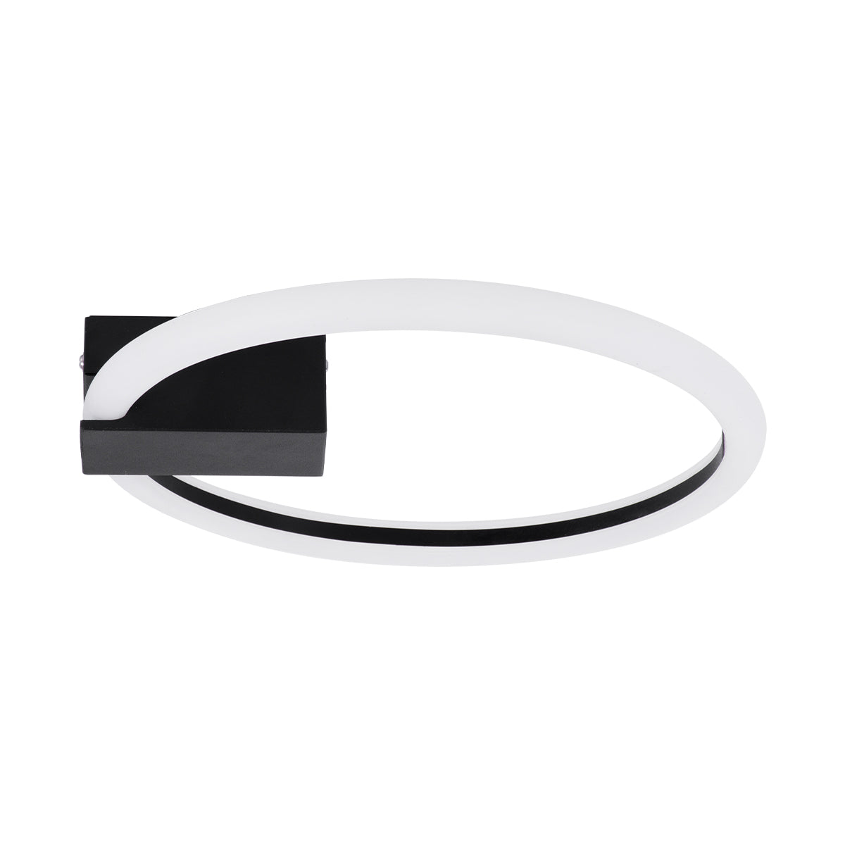 CINDERELLA 60976 Φωτιστικό Οροφής Δαχτυλίδι-Κύκλος LED CCT 16W 1792lm 360° AC 220-240V - Εναλλαγή Φωτισμού μέσω Διακόπτη On/Off All In One Ψυχρό 6000k+Φυσικό 4500k+Θερμό 2700k Φ28cm - Μαύρο