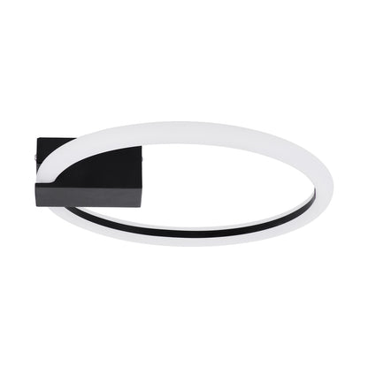 CINDERELLA 60976 Φωτιστικό Οροφής Δαχτυλίδι-Κύκλος LED CCT 16W 1792lm 360° AC 220-240V - Εναλλαγή Φωτισμού μέσω Διακόπτη On/Off All In One Ψυχρό 6000k+Φυσικό 4500k+Θερμό 2700k Φ28cm - Μαύρο