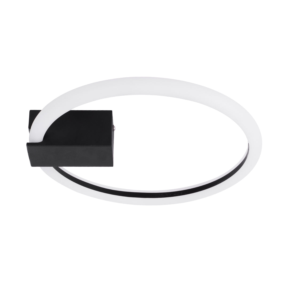 CINDERELLA 60976 Φωτιστικό Οροφής Δαχτυλίδι-Κύκλος LED CCT 16W 1792lm 360° AC 220-240V - Εναλλαγή Φωτισμού μέσω Διακόπτη On/Off All In One Ψυχρό 6000k+Φυσικό 4500k+Θερμό 2700k Φ28cm - Μαύρο