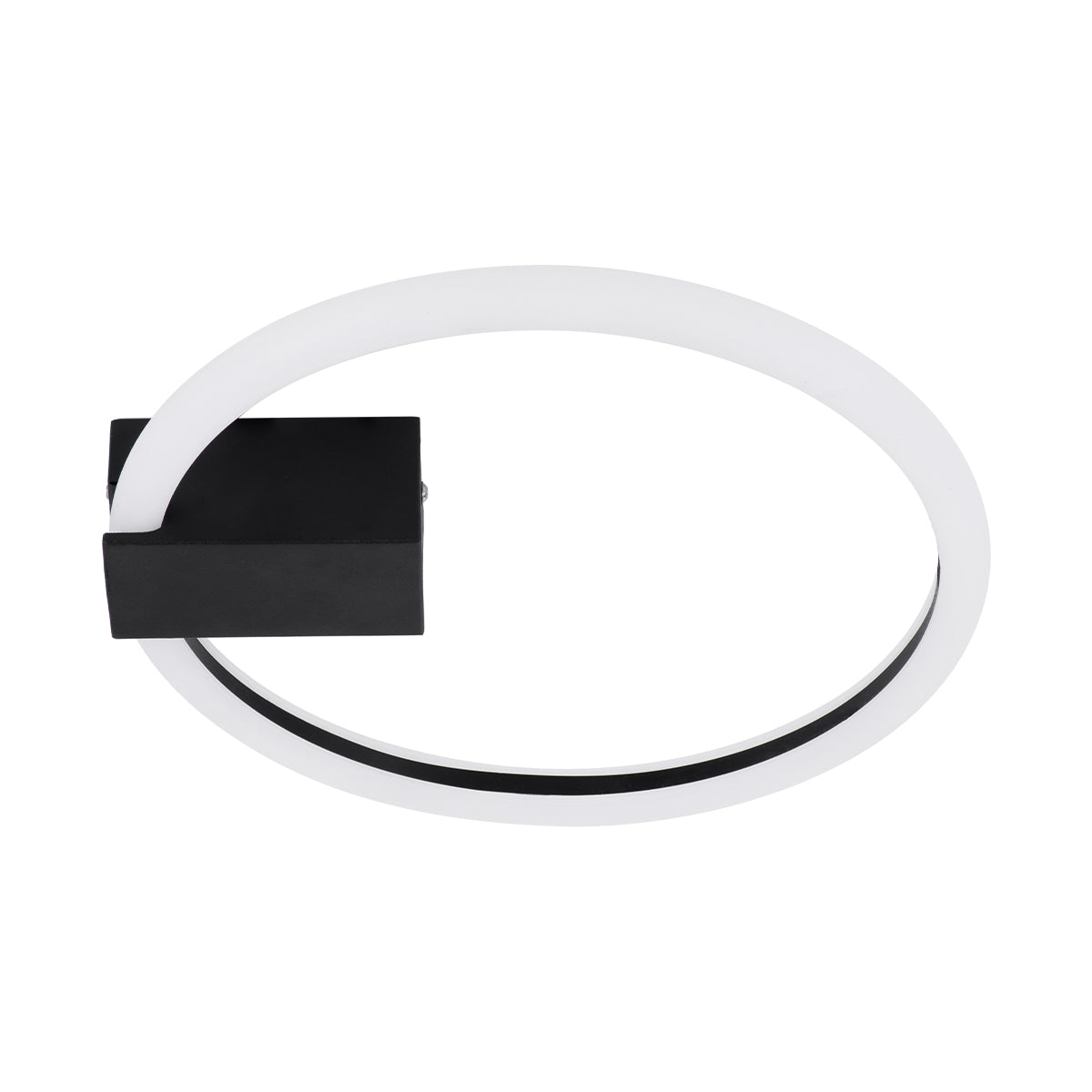 CINDERELLA 60976 Φωτιστικό Οροφής Δαχτυλίδι-Κύκλος LED CCT 16W 1792lm 360° AC 220-240V - Εναλλαγή Φωτισμού μέσω Διακόπτη On/Off All In One Ψυχρό 6000k+Φυσικό 4500k+Θερμό 2700k Φ28cm - Μαύρο