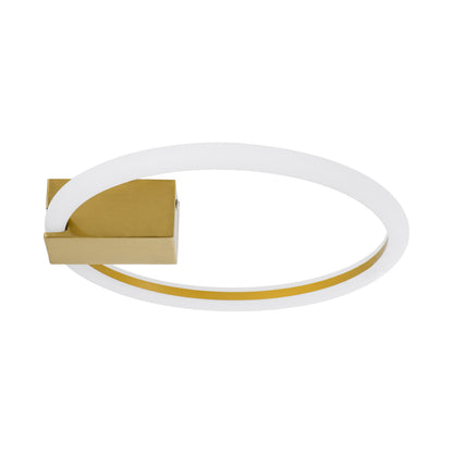 CINDERELLA 60978 Φωτιστικό Οροφής Δαχτυλίδι-Κύκλος LED CCT 16W 1792lm 360° AC 220-240V - Εναλλαγή Φωτισμού μέσω Διακόπτη On/Off All In One Ψυχρό 6000k+Φυσικό 4500k+Θερμό 2700k Φ28cm - Χρυσό Βούρτσας