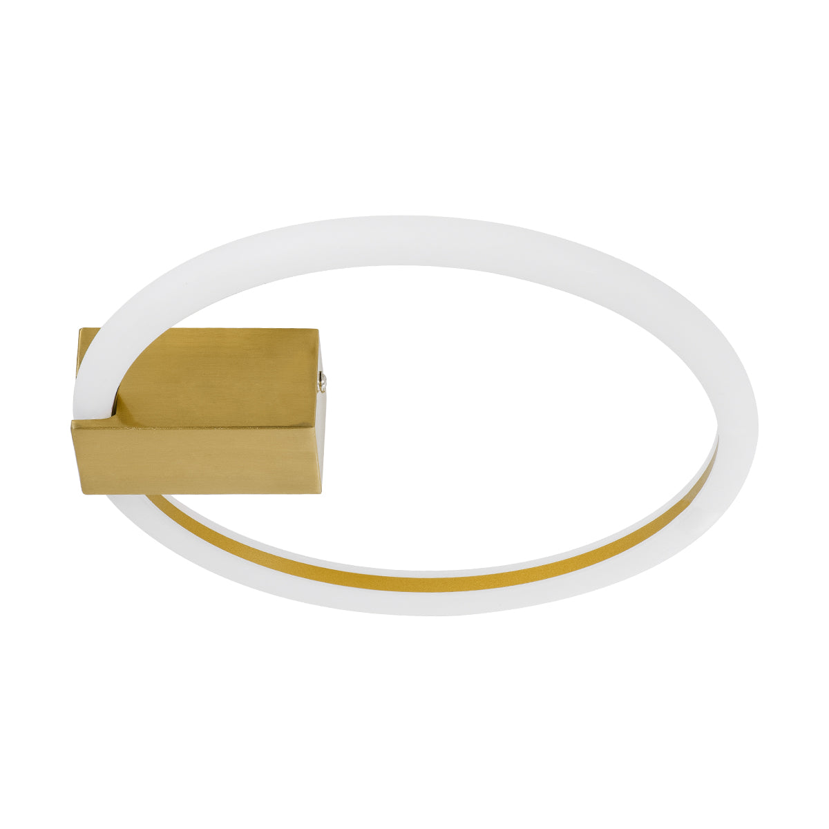 CINDERELLA 60978 Φωτιστικό Οροφής Δαχτυλίδι-Κύκλος LED CCT 16W 1792lm 360° AC 220-240V - Εναλλαγή Φωτισμού μέσω Διακόπτη On/Off All In One Ψυχρό 6000k+Φυσικό 4500k+Θερμό 2700k Φ28cm - Χρυσό Βούρτσας