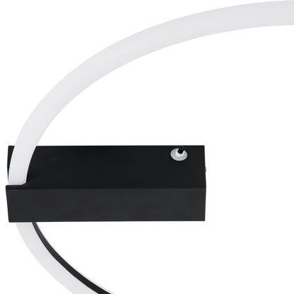 CINDERELLA 60980 Φωτιστικό Οροφής Δαχτυλίδι-Κύκλος LED CCT 30W 3360lm 360° AC 220-240V - Εναλλαγή Φωτισμού μέσω Τηλεχειριστηρίου All In One Ψυχρό 6000k+Φυσικό 4500k+Θερμό 2700k Dimmable Φ50cm - Μαύρο