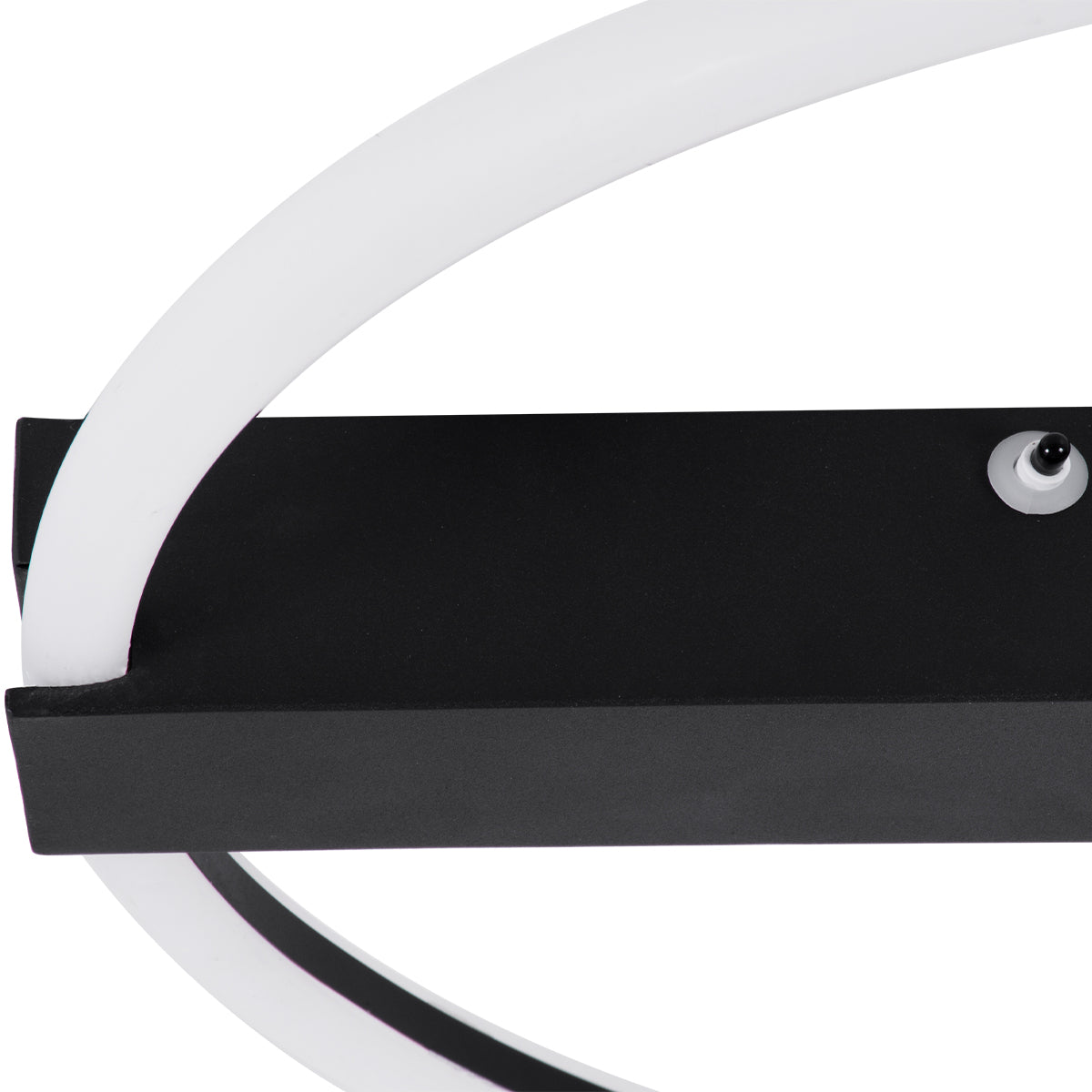 CINDERELLA 60980 Φωτιστικό Οροφής Δαχτυλίδι-Κύκλος LED CCT 30W 3360lm 360° AC 220-240V - Εναλλαγή Φωτισμού μέσω Τηλεχειριστηρίου All In One Ψυχρό 6000k+Φυσικό 4500k+Θερμό 2700k Dimmable Φ50cm - Μαύρο