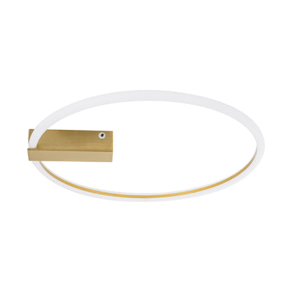 CINDERELLA 60982 Φωτιστικό Οροφής Δαχτυλίδι-Κύκλος LED CCT 30W 3360lm 360° AC 220-240V - Εναλλαγή Φωτισμού μέσω Τηλεχειριστηρίου All In One Ψυχρό 6000k+Φυσικό 4500k+Θερμό 2700k Dimmable Φ50cm - Χρυσό Βούρτσας