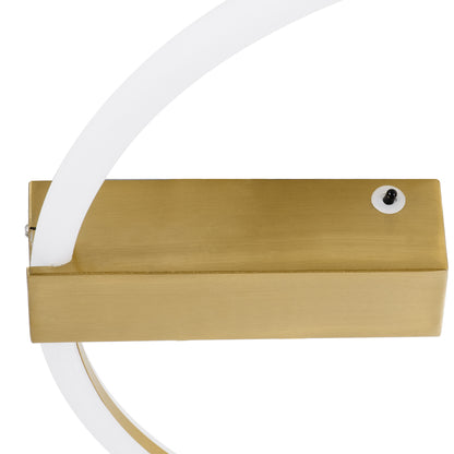 CINDERELLA 60982 Φωτιστικό Οροφής Δαχτυλίδι-Κύκλος LED CCT 30W 3360lm 360° AC 220-240V - Εναλλαγή Φωτισμού μέσω Τηλεχειριστηρίου All In One Ψυχρό 6000k+Φυσικό 4500k+Θερμό 2700k Dimmable Φ50cm - Χρυσό Βούρτσας