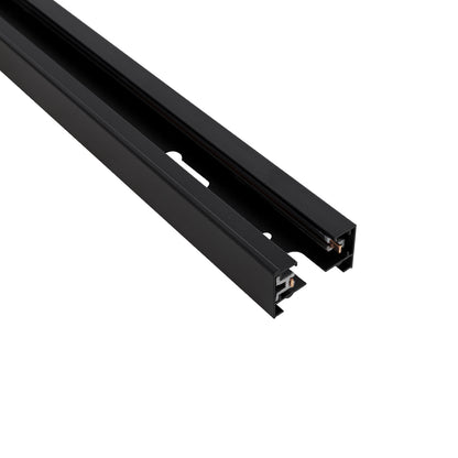 EUROTRACK-1PH 60984-3M Μονοφασική Ράγα 2 Καλωδίων 1L+1N για Σύστημα Ράγας Eurotrack-1PH AC 220-240V IP20 - Μαύρο Ματ - Μ300 x Π3.6 x Υ2