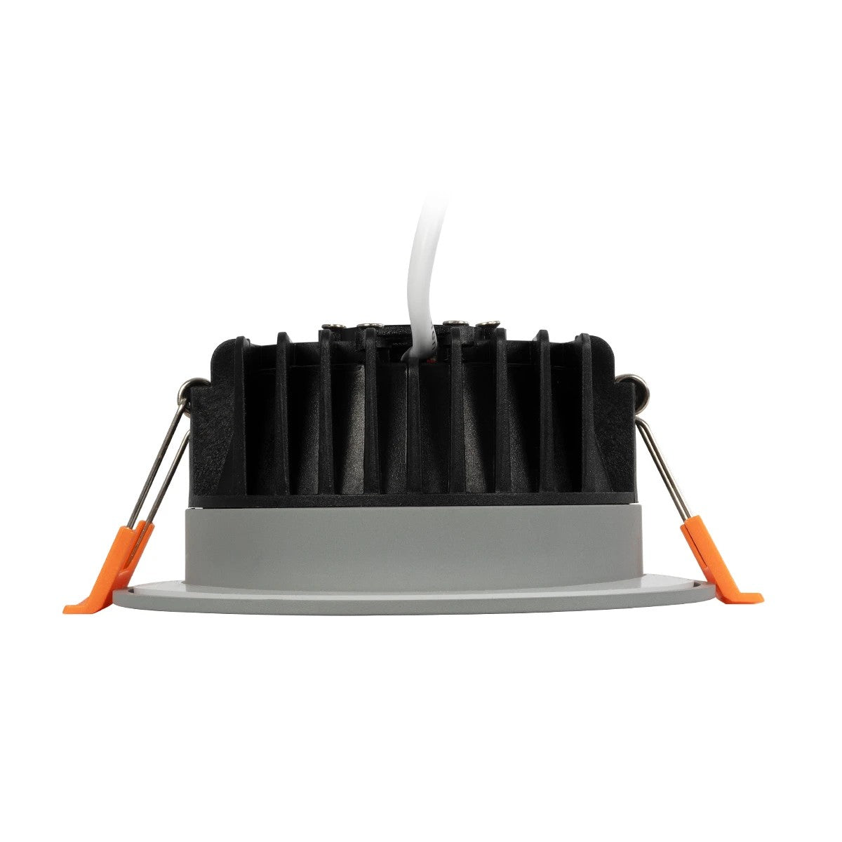 WATERA 60986 Χωνευτό Downlight Σποτ Panel Μπάνιου LED 12W 1500lm 120° AC 220-240V Αδιάβροχο IP54 Ρυθμιζόμενο Λευκό CCT με Διακόπτη στο Σώμα 2700K/4500K/6000K Dimmable - Lumileds SMD Chip & TÜV SÜD Driver - Γκρι Ανθρακί Ματ - Μ10.8 x Π10.8 x Υ3.2 / Q9εκ