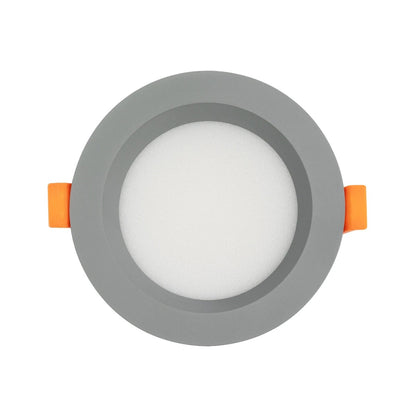 WATERA 60986 Χωνευτό Downlight Σποτ Panel Μπάνιου LED 12W 1500lm 120° AC 220-240V Αδιάβροχο IP54 Ρυθμιζόμενο Λευκό CCT με Διακόπτη στο Σώμα 2700K/4500K/6000K Dimmable - Lumileds SMD Chip & TÜV SÜD Driver - Γκρι Ανθρακί Ματ - Μ10.8 x Π10.8 x Υ3.2 / Q9εκ